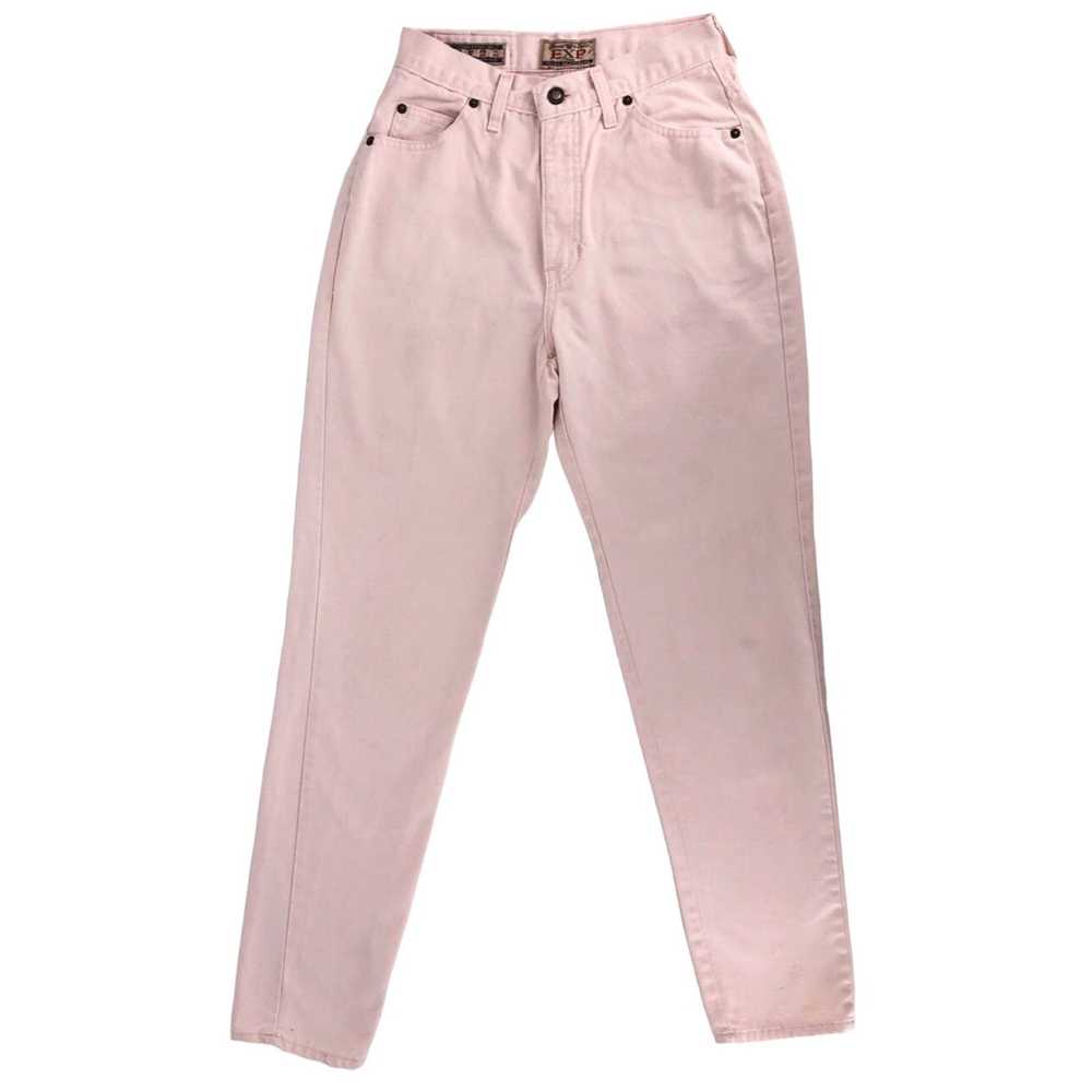 Express × Vintage 90s EXP Express pale pink jeans… - image 2