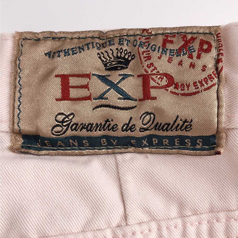 Express × Vintage 90s EXP Express pale pink jeans… - image 3