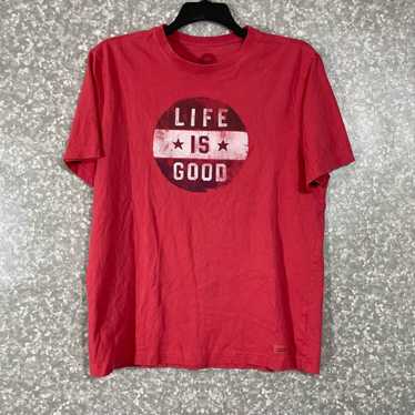 Life Is Good Life is Good Men's Red Short Sleeve C