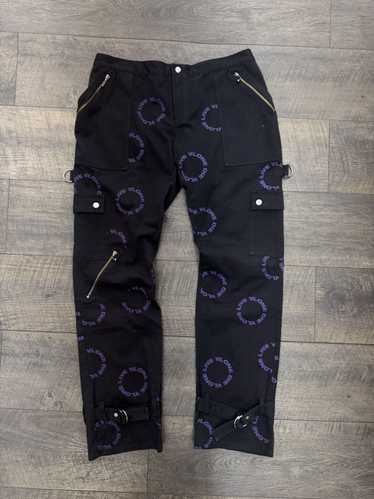 Vlone LIVEVLONE DIEVLONE BONDAGE CARGO PANTS BLACK