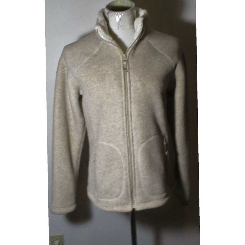 Vintage Luxurious Beige Taupe Insulated Full Zip … - image 1