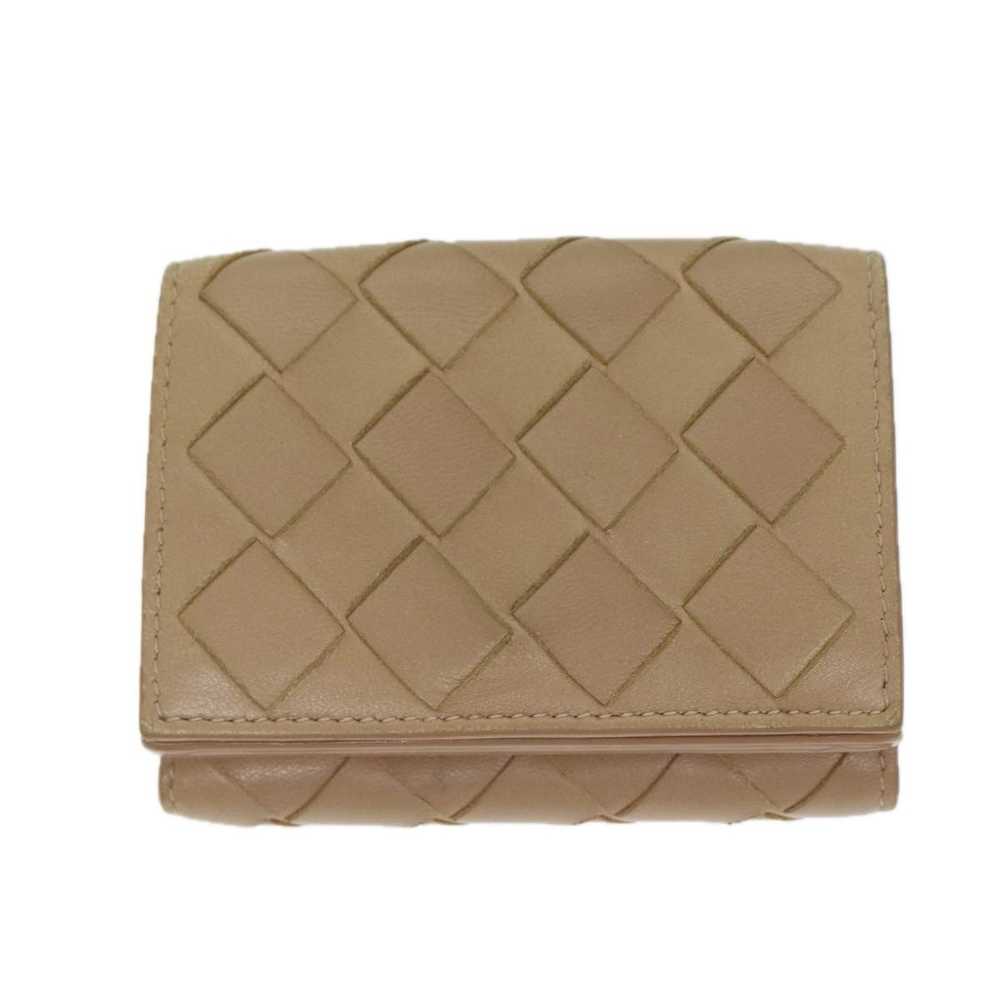 Bottega Veneta Intrecciato Beige Leather Wallet (… - image 1