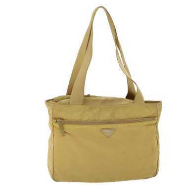 Prada Beige Synthetic Shoulder Bag (Pre-Owned)