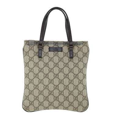 Gucci Gg Canvas Beige Canvas Handbag (Pre-Owned)