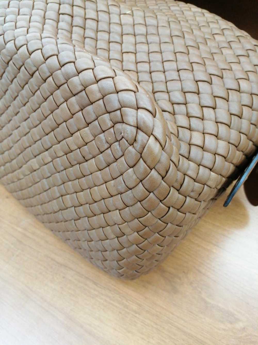 Falorni Woven Leather Handbag With Tag G9R73 - image 10