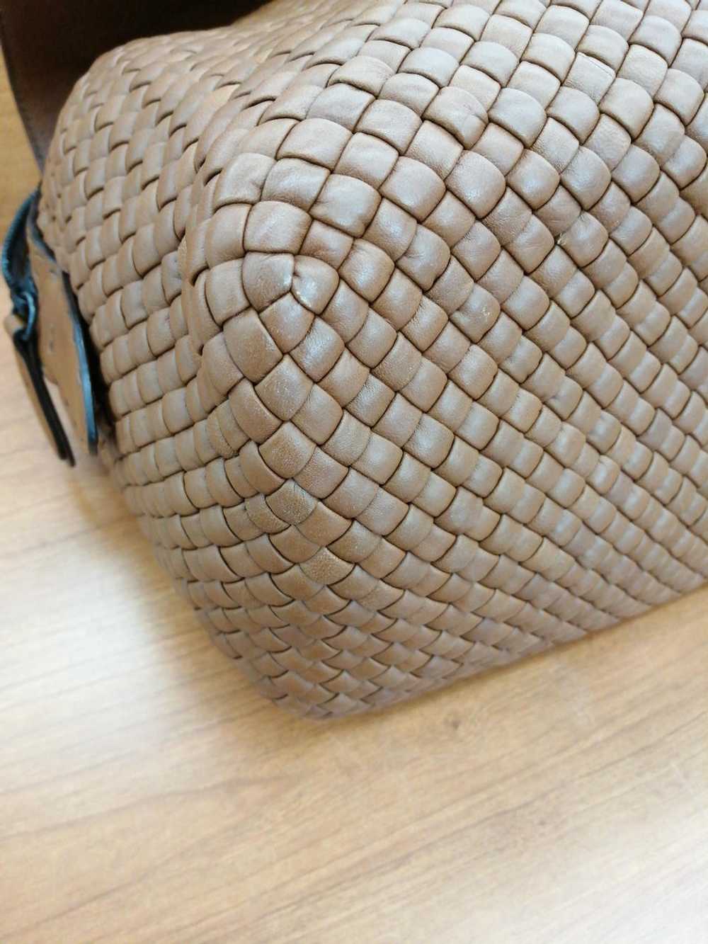 Falorni Woven Leather Handbag With Tag G9R73 - image 9