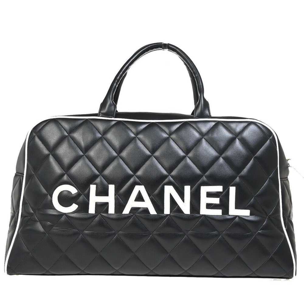 Chanel Bowling Black Leather Travel Bag (Pre-Owne… - image 2