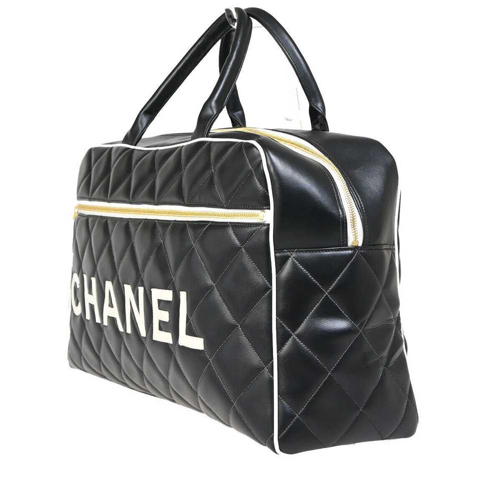 Chanel Bowling Black Leather Travel Bag (Pre-Owne… - image 3