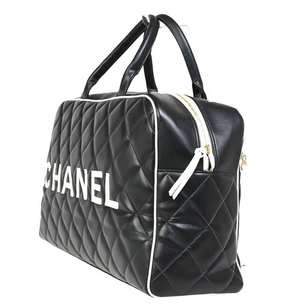 Chanel Bowling Black Leather Travel Bag (Pre-Owne… - image 4