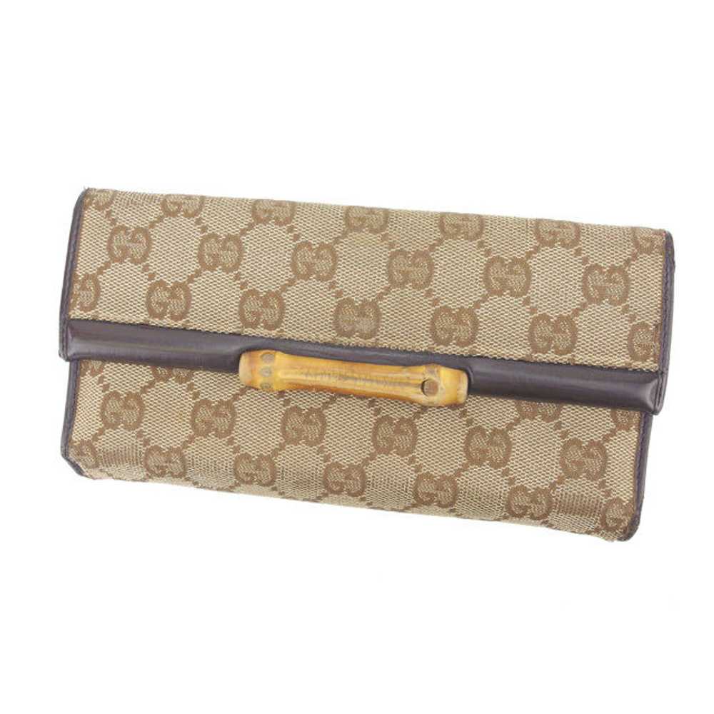 [Japan Used Wallet] gucci Long Wallet Brand Trifo… - image 1