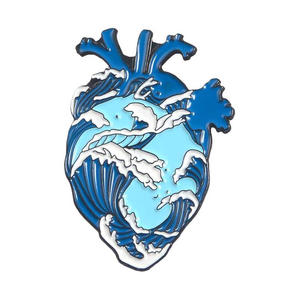 Independent Trading Co. Ocean Heart Enamel Pins 1… - image 1