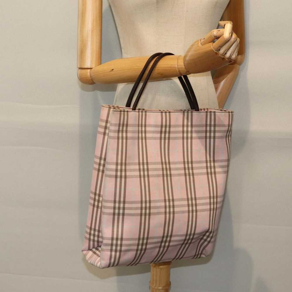 Burberry Nova Check Pink Cotton Handbag (Pre-Owne… - image 11