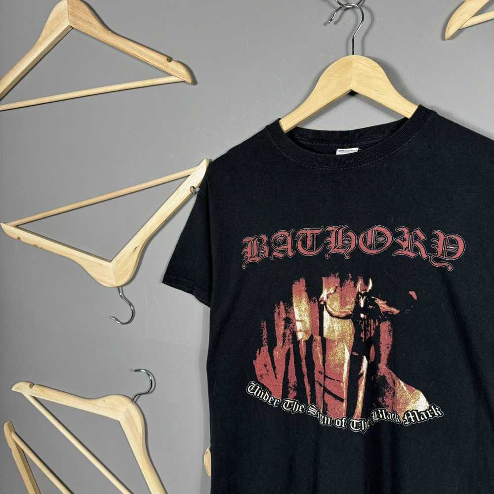 Band Tees × Rock T Shirt Vintage 00s Bathory Band… - image 4