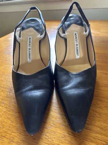 Manolo Blahnik Manolo Blahnik Vintage Black leathe