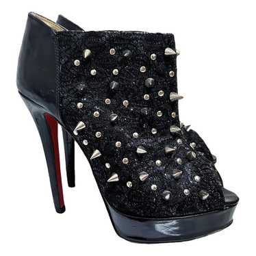 Christian Louboutin Patent leather open toe boots