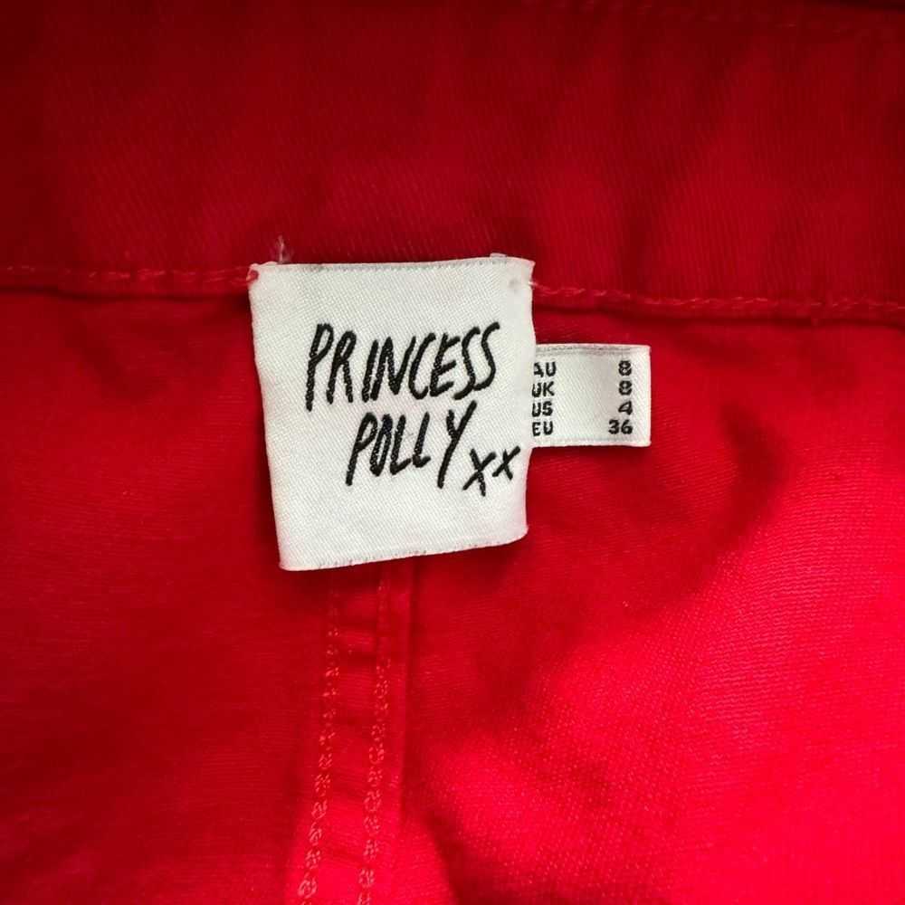 Princess Polly Princess Polly SZ 4 red cargo pants - image 3