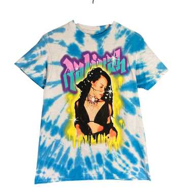 Other Aaliyah Women's Tie Dye Graphic Tee Blue Me… - image 1