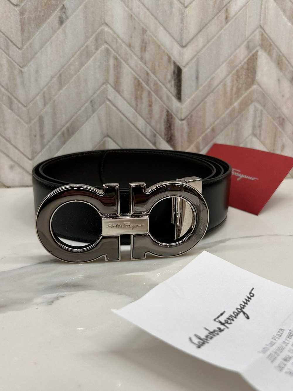 Salvatore Ferragamo Wide reversable ferragamo belt - image 1