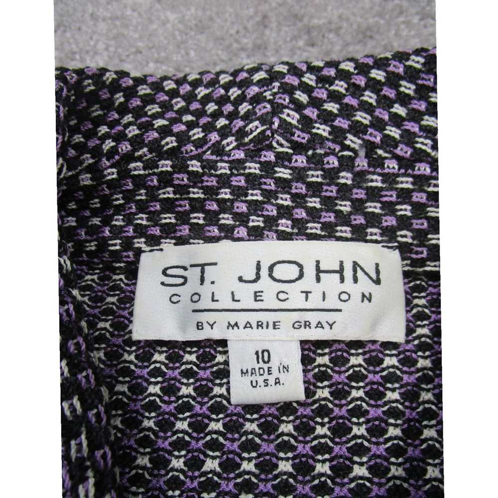 Vintage Black Wool Blend Classic St. John Women's… - image 6