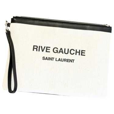 Saint Laurent Rive Gauche linen clutch bag - image 1