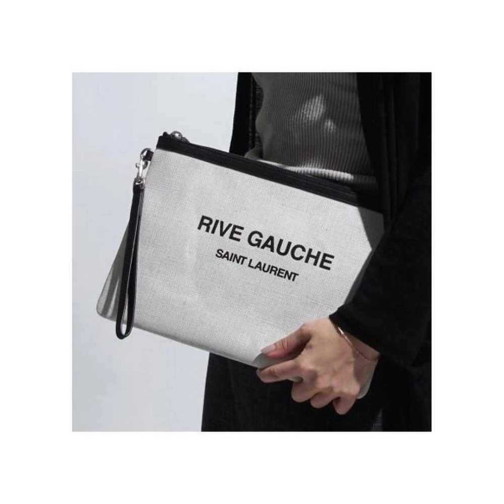 Saint Laurent Rive Gauche linen clutch bag - image 3