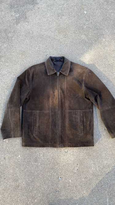 Claiborne 100% Suede Brown Jacket