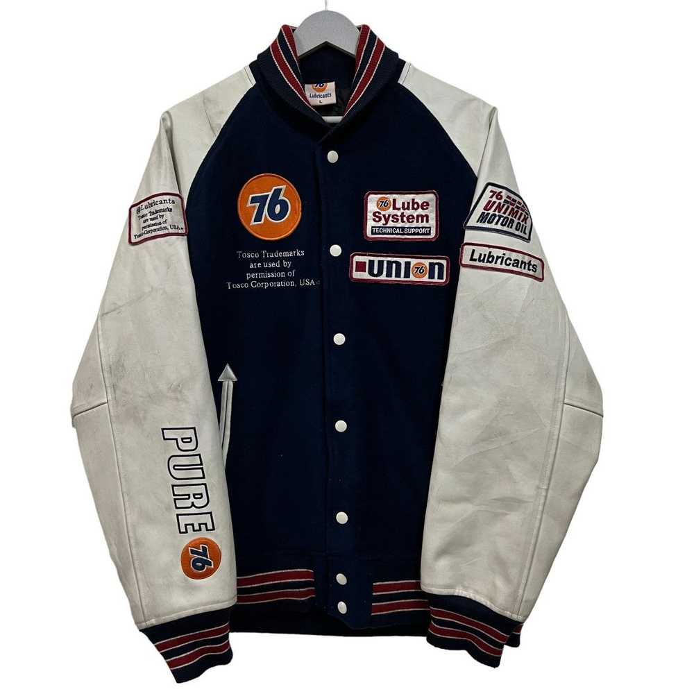 Japanese Brand × Racing × Varsity Jacket 💥 76 LU… - image 1