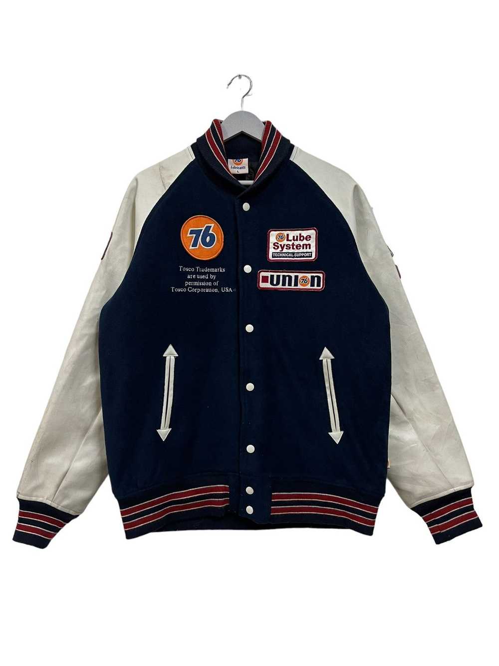 Japanese Brand × Racing × Varsity Jacket 💥 76 LU… - image 4