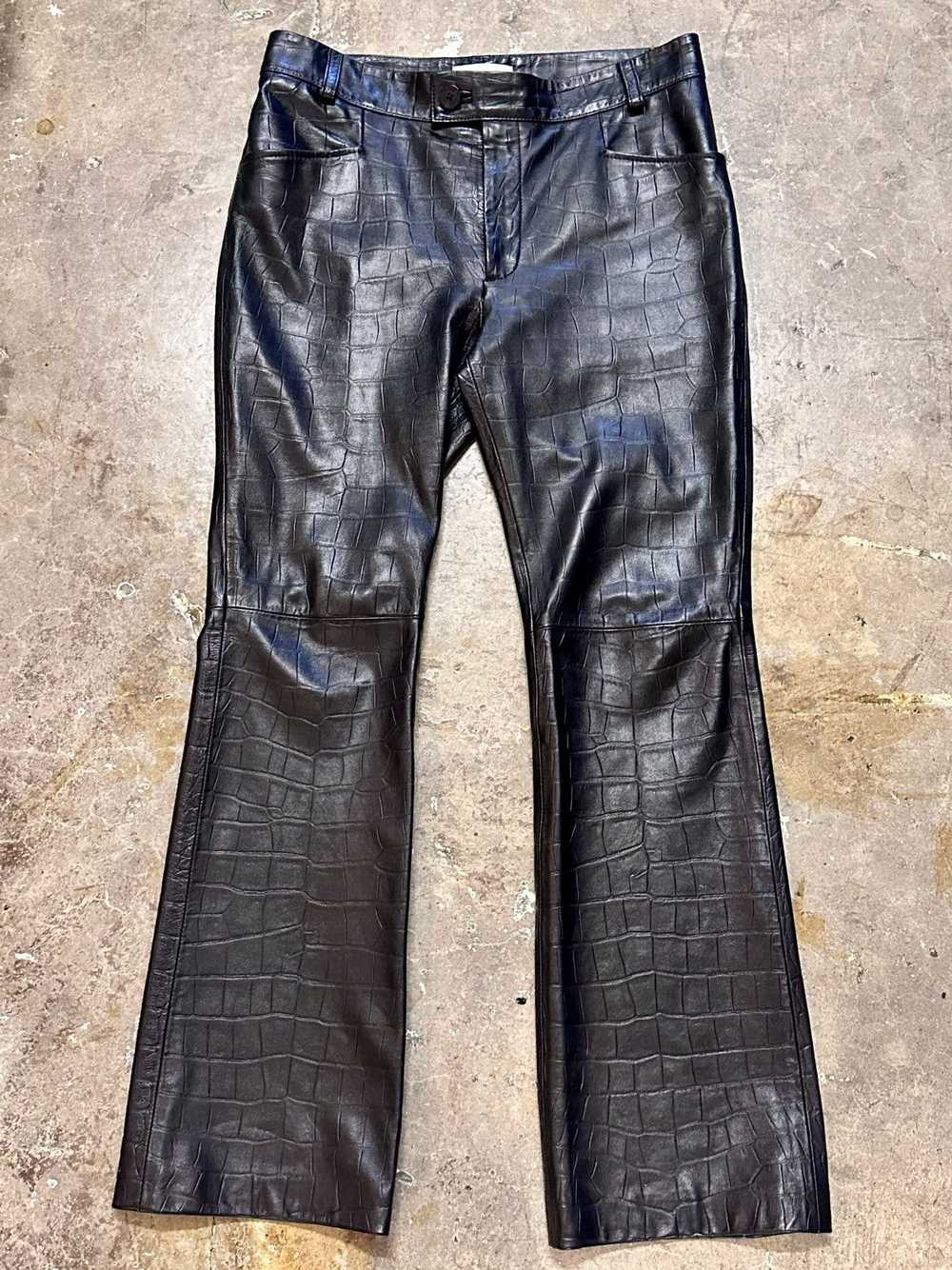 Ernest W. Baker Ernest W. Baker Leather Flare Pant - image 1