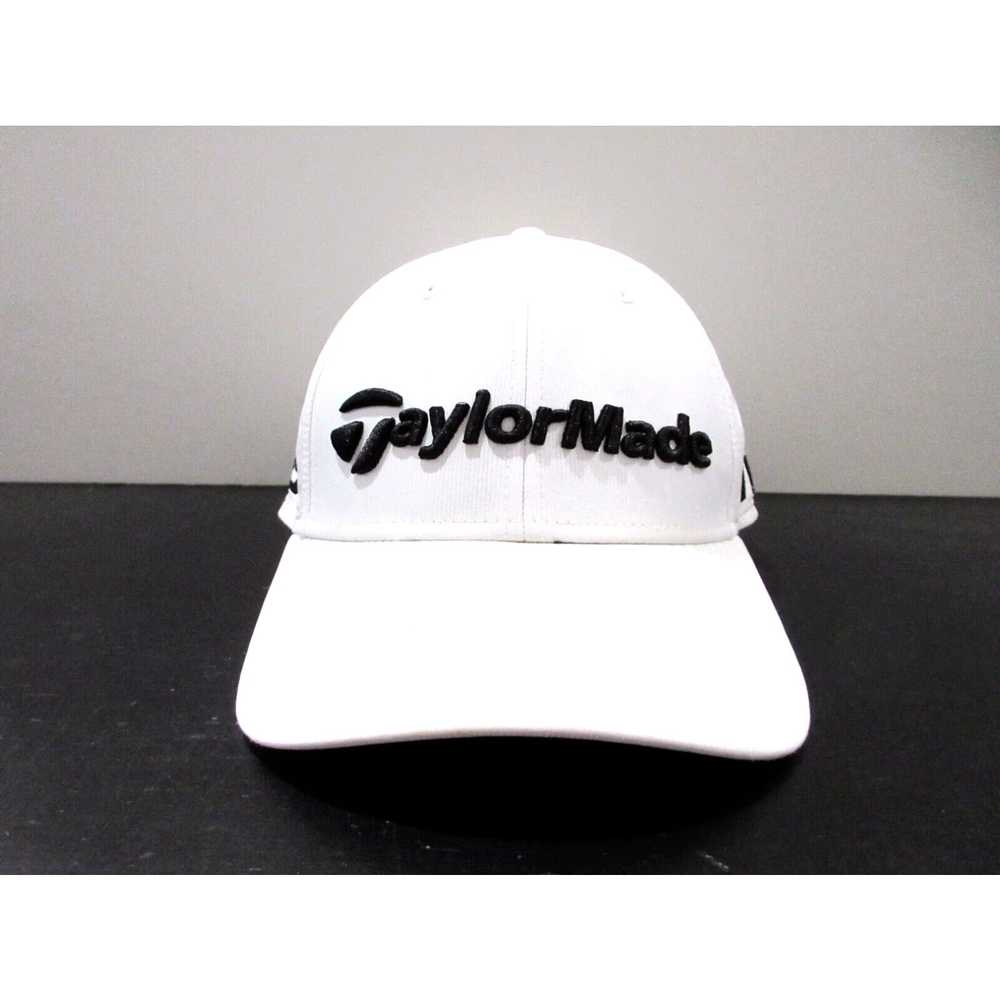 Vintage Taylormade Hat Cap Strap Back White Black… - image 1