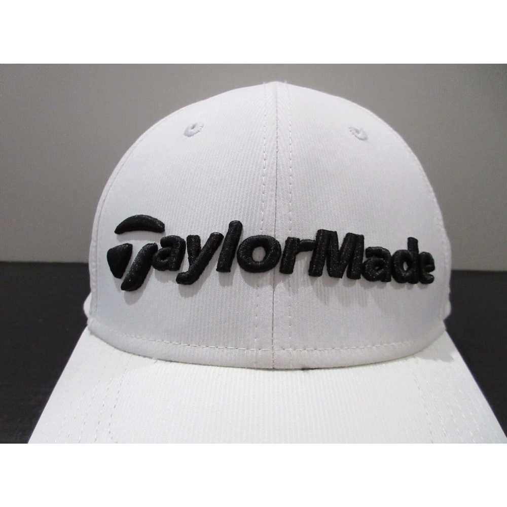 Vintage Taylormade Hat Cap Strap Back White Black… - image 2