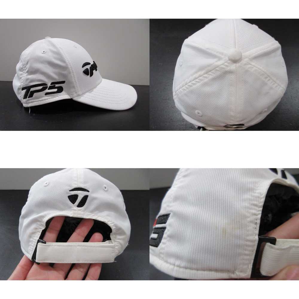 Vintage Taylormade Hat Cap Strap Back White Black… - image 4