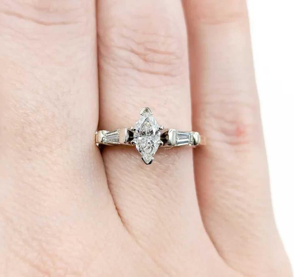 Vintage Marquise Diamond Engagement Ring in Two T… - image 8