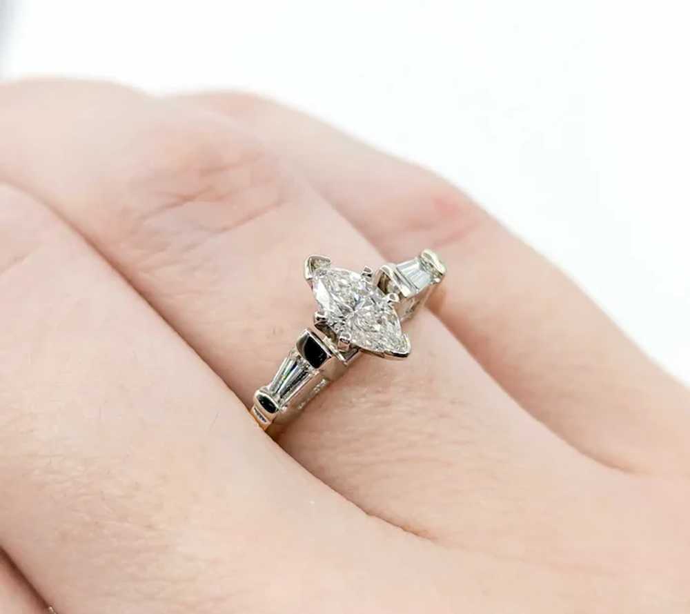 Vintage Marquise Diamond Engagement Ring in Two T… - image 9