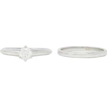 Tiffany & Co. 1999 0.39 CTW Diamond Platinum Vint… - image 1