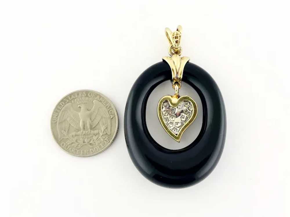 Vintage Estate by La Triomphe 14K Gold, Onyx & 1.… - image 7