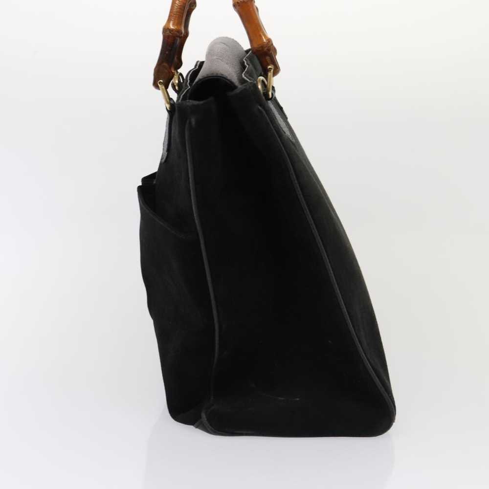 Gucci Bamboo Black Suede Handbag (Pre-Owned) - image 10