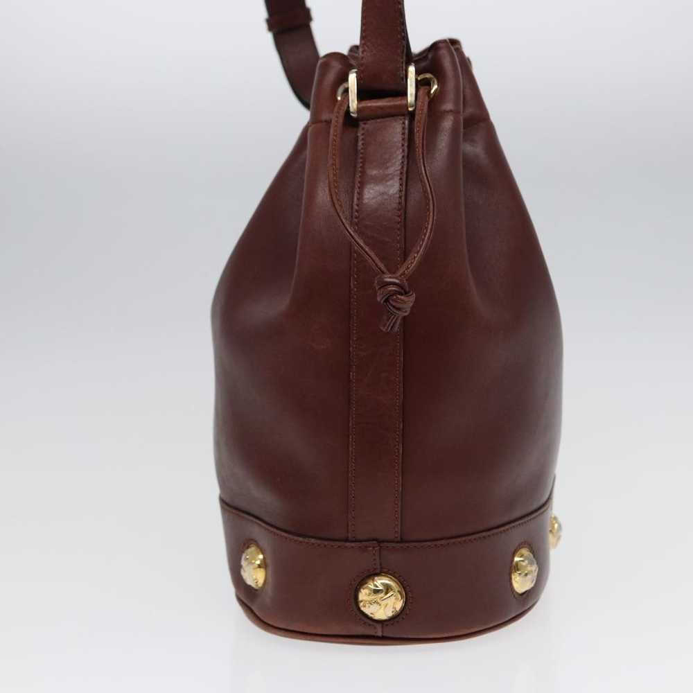 Salvatore Ferragamo Drawstring Burgundy Leather S… - image 3