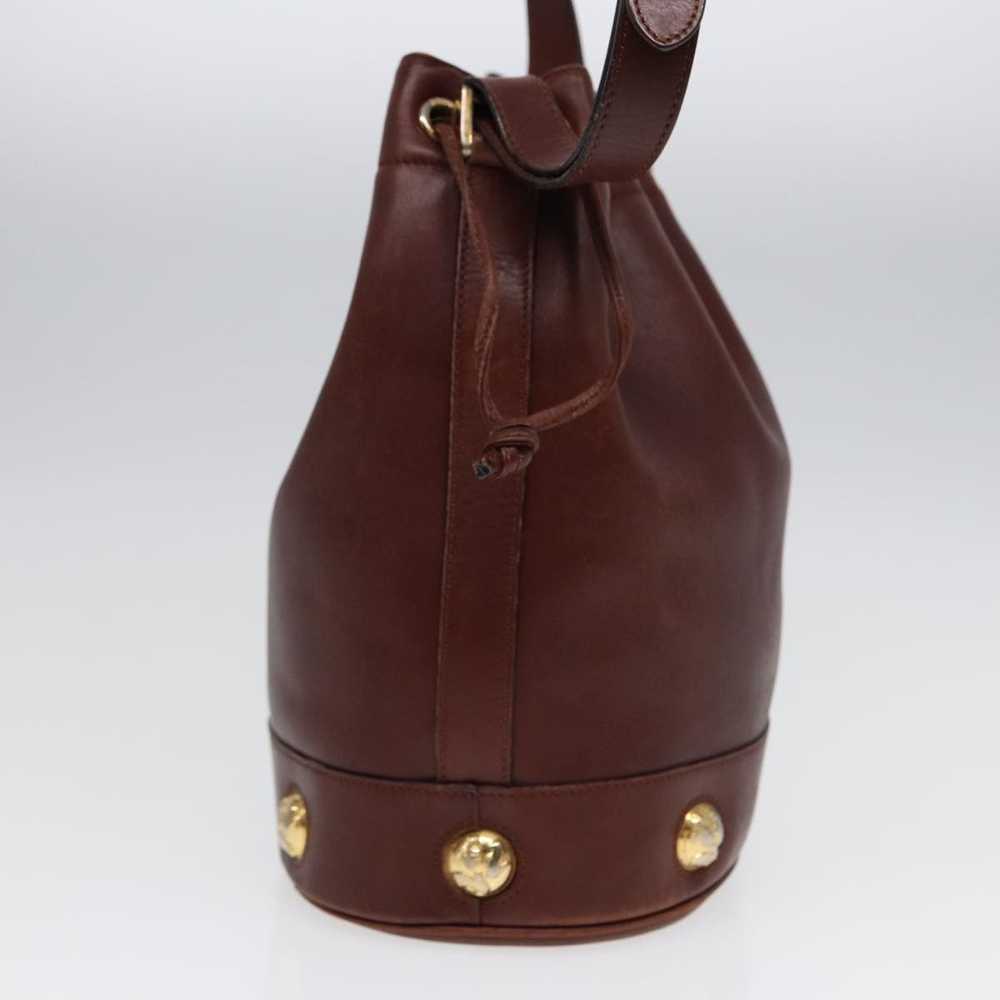 Salvatore Ferragamo Drawstring Burgundy Leather S… - image 4