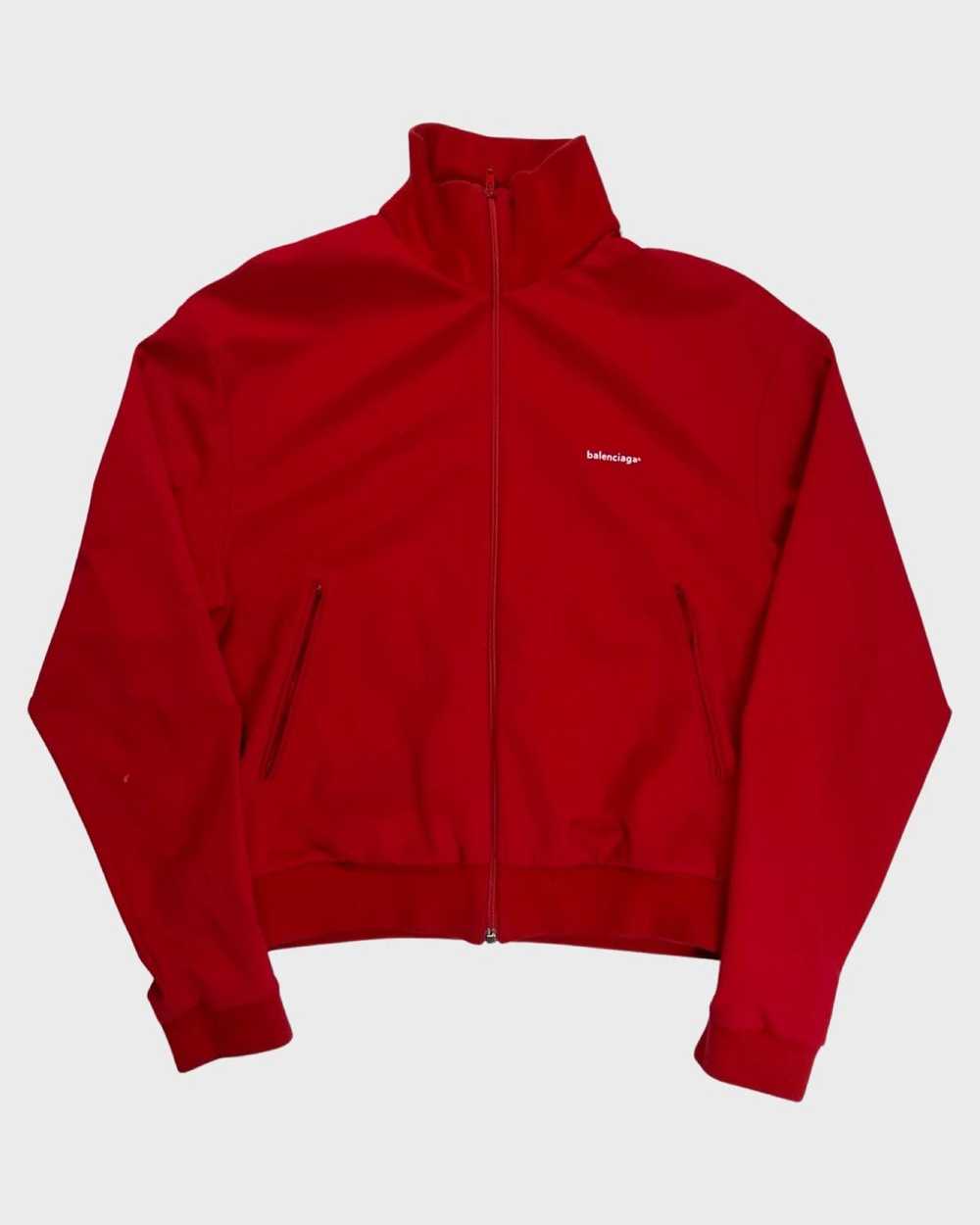 Balenciaga BALENCIAGA RED LOGO ZIP-UP TRACKJACKET… - image 1