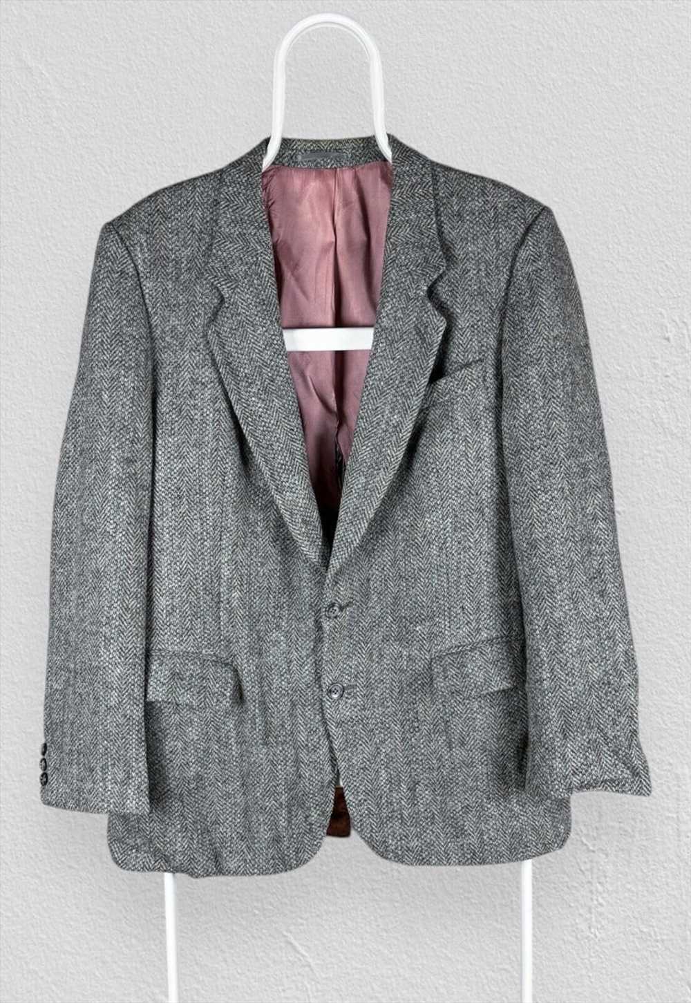 Harris Tweed Blazer Jacket Sears Grey Mens Medium… - image 1