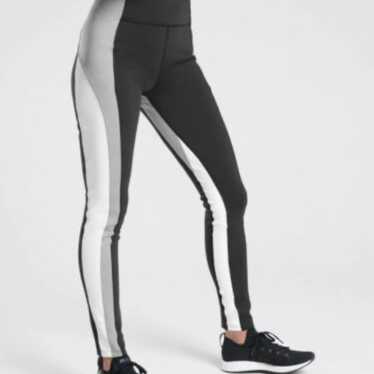 Athleta Crest Colorblock Tight Legging Black Whit… - image 1