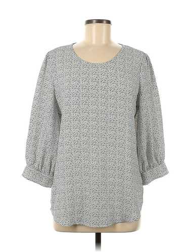 Adrianna Papell Women Gray 3/4 Sleeve Blouse M