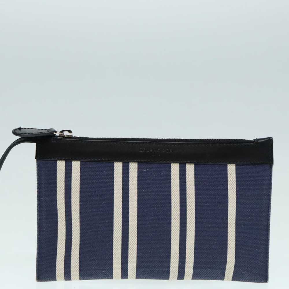 Balenciaga Navy Cabas Blue Canvas Handbag (Pre-Ow… - image 8