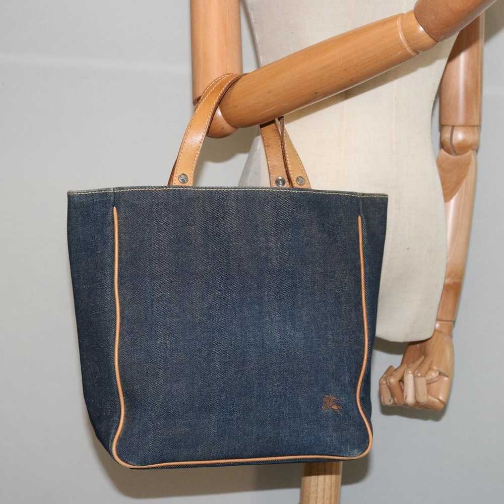 Burberry Navy Canvas Handbag (Pre-Owned) - image 7