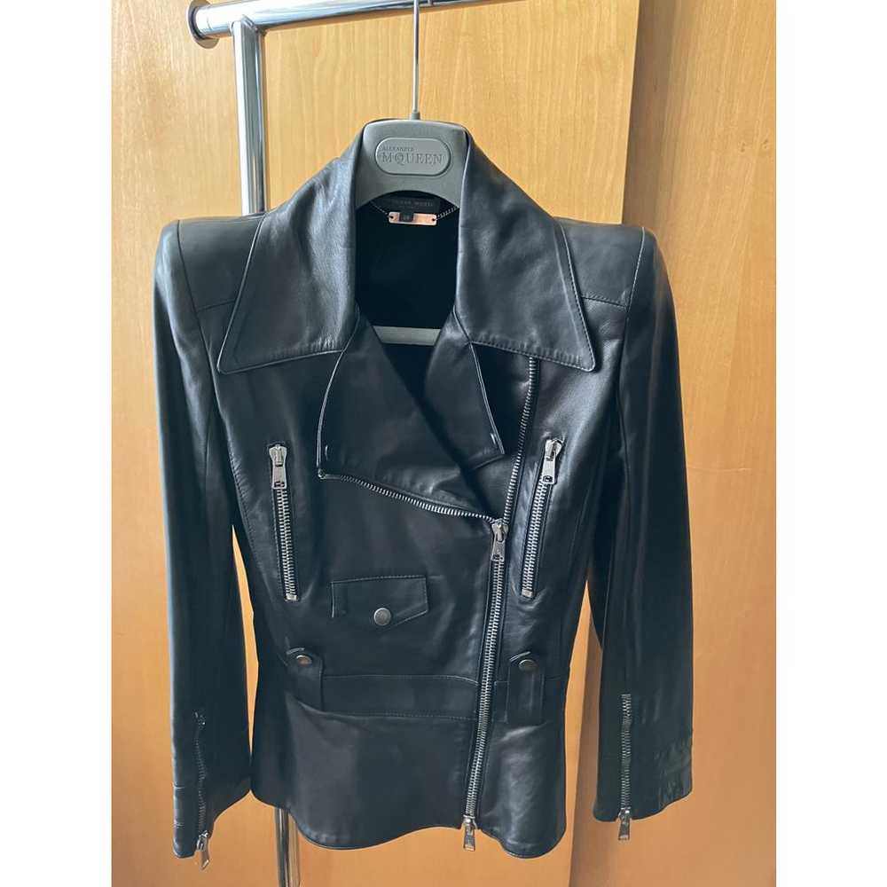 Alexander McQueen Leather biker jacket - image 5