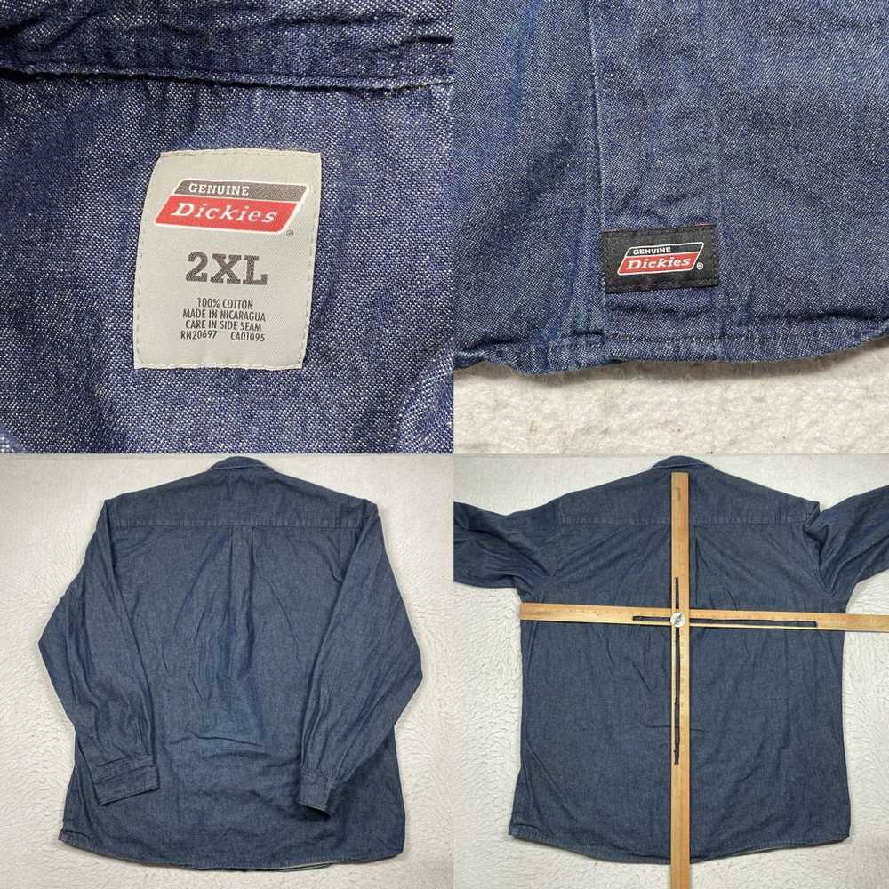 Dickies Dickies Denim Shirt Mens 2XL XXL Blue But… - image 4