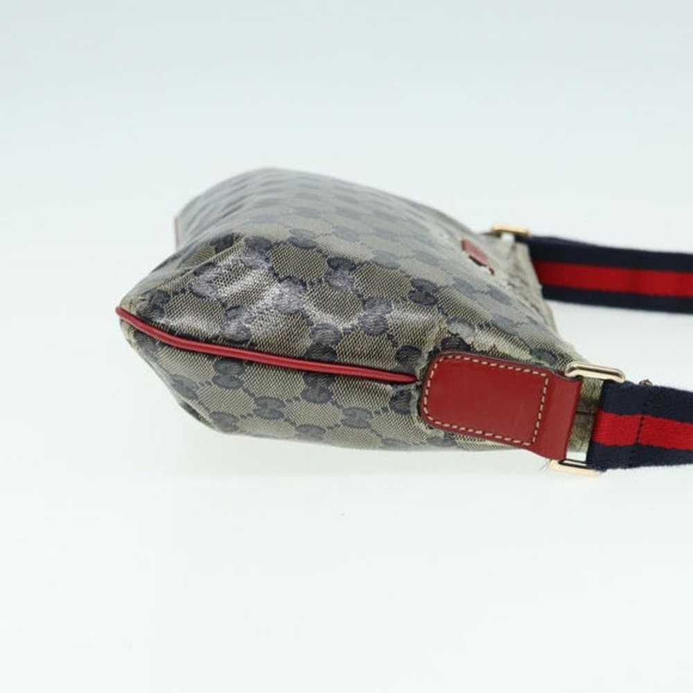 Gucci GUCCI GG Crystal Shoulder Bag Beige Red 189… - image 3