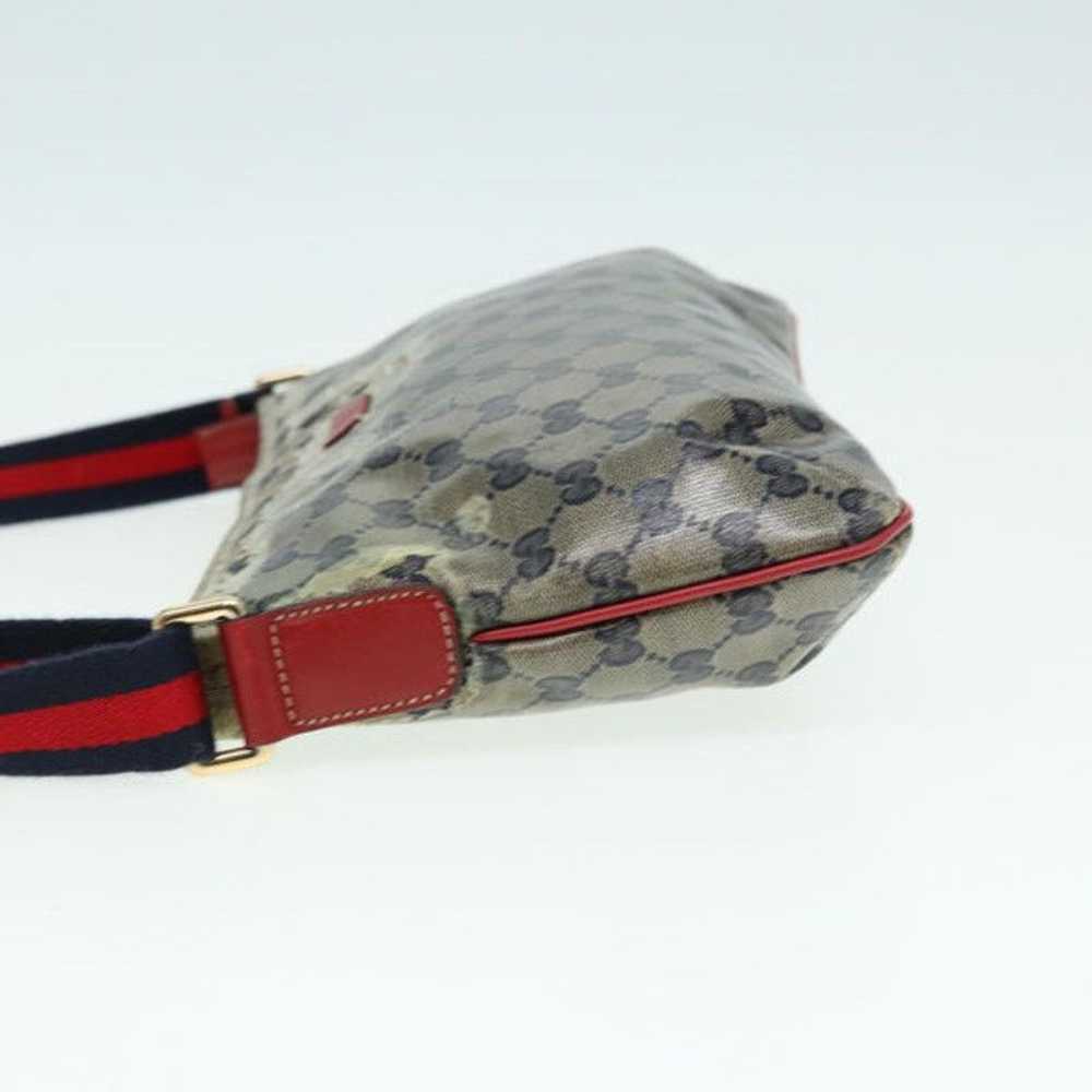 Gucci GUCCI GG Crystal Shoulder Bag Beige Red 189… - image 4