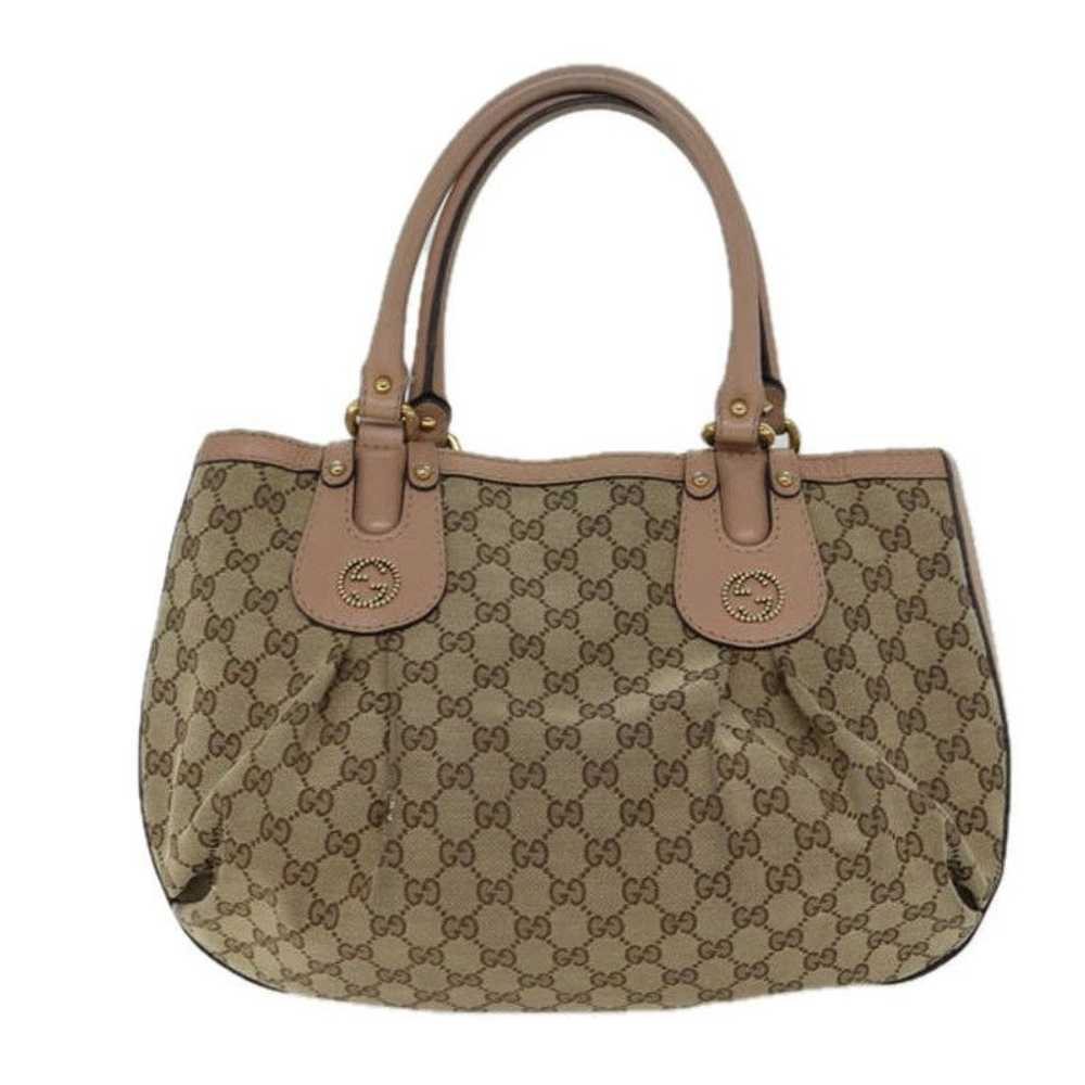 Gucci GUCCI GG Canvas Hand Bag Beige 269953 - image 2